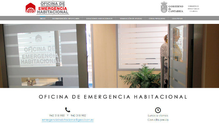 La nueva web de la Ofician de Emergencia Habitacional ya está en funcionamiento