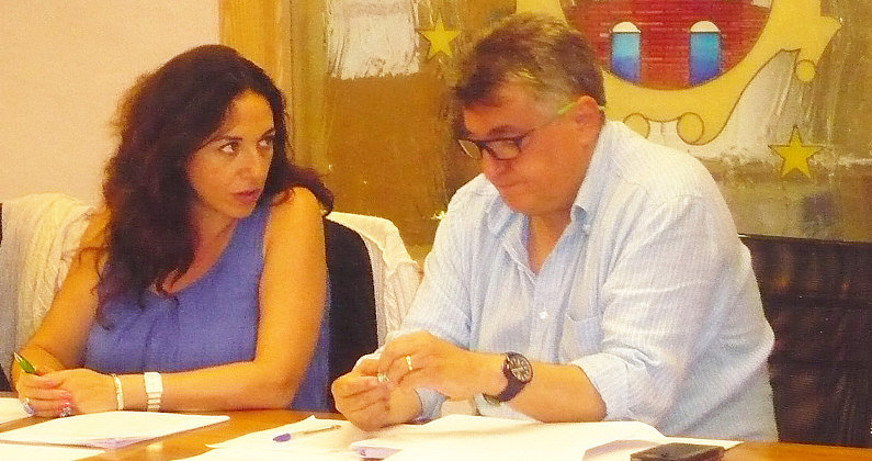 Montserrat Lueza y Juan Carlos Martín Delgado, concejales de C&#39;s en Piélagos. Foto: Lalo Cuevas