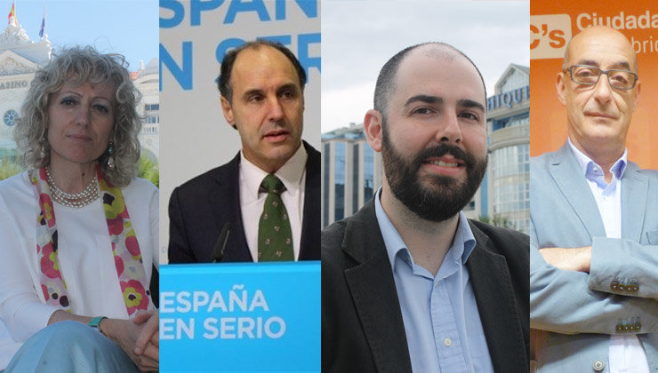 Eva Díaz Tezanos (PSOE), Ignacio Diego (PP), Julio Revuelta (Podemos) y Félix Álvarez (C&#39;s) han valorado el resultado electoral