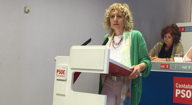 La secretaria general del PSOE de Cantabria, Eva Díaz Tezanos, durante el Comité Regional