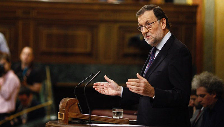 Mariano Rajoy, durante el debate de investidura