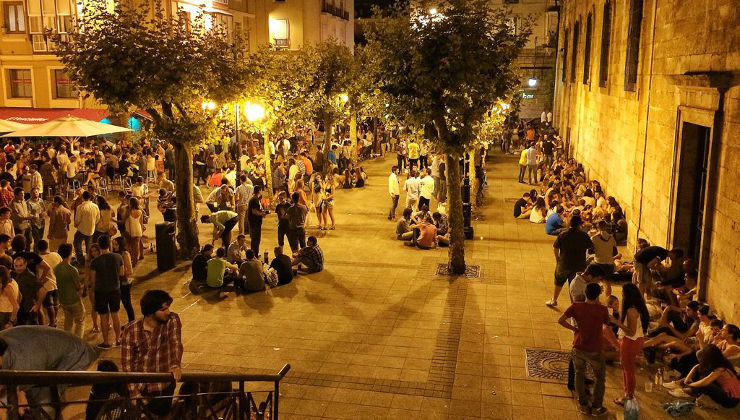 La plaza de Cañadío es uno de los centros de ocio nocturno de Santander. Foto: El Tomavistas de Santander