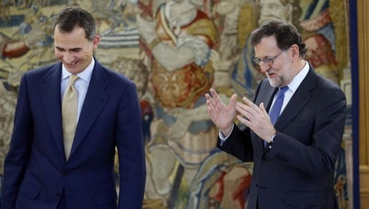 El Rey Felipe VI, durante el anterior encuentro con Mariano Rajoy