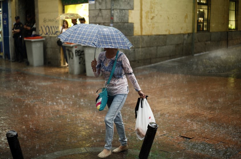 Lluvia en Madrid, temporal, frío