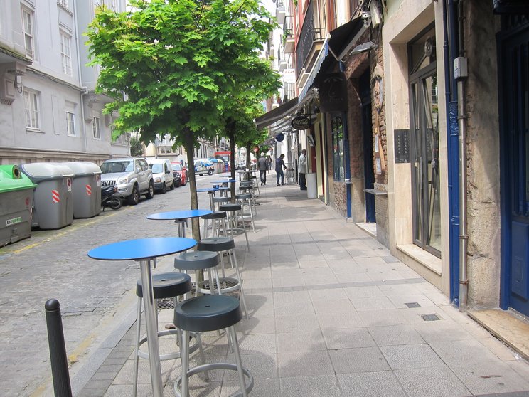 Terraza en zona de bares de Santander
