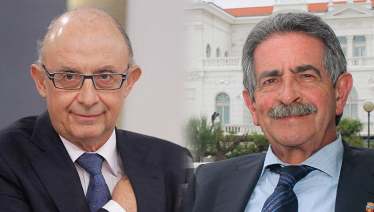 El ministro de Hacienda, Cristóbal Montoro, y el presidente de Cantabria, Miguel Ángel Revilla