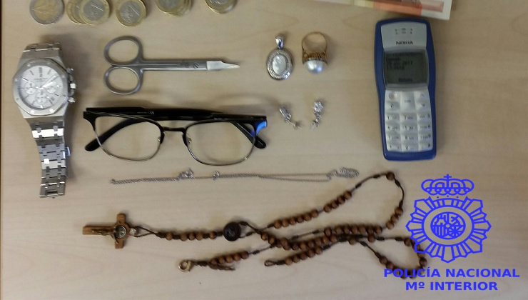 Parte de los objetos robados en Santander