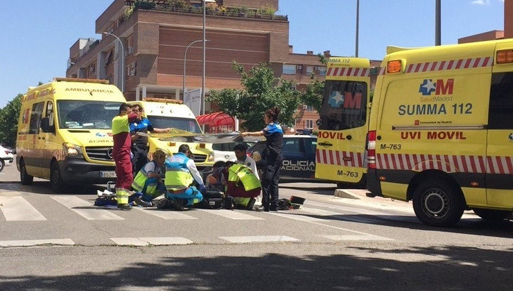 Servicios de emergencia de Madrid atienden al anciano