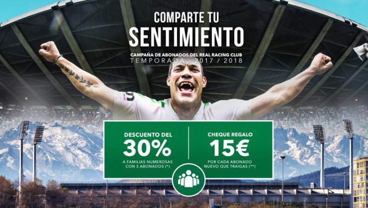 Imagen promocional de la campaña de abonos del Racing de Santander