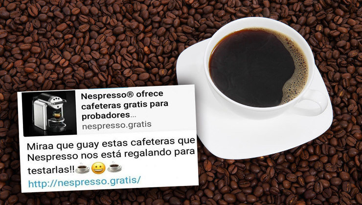 Un nuevo fraude de WhatsApp utiliza las cafeteras de Nespresso. Foto: Facua