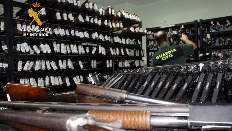 Armas que serán subastadas por la Guardia Civil