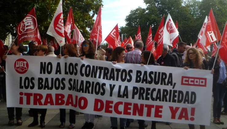 sindicatos manifestacion trabajo precario (UGT)