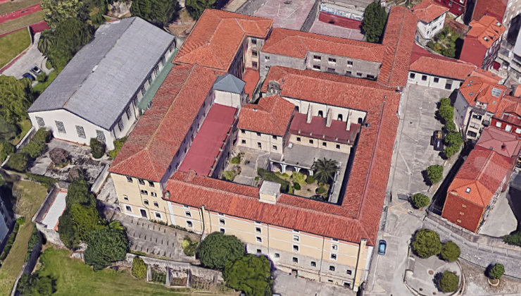 Vista aérea del colegio La Enseñanza en Santander. Foto: Google Maps