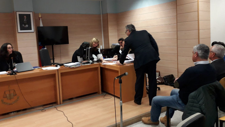 El expresidente del Racing de Santander, Ángel Lavín, durante el juicio por la anulación de la junta de accionistas