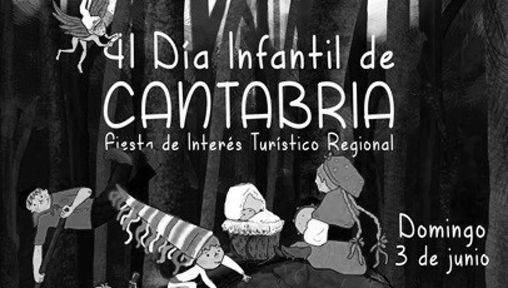 Detalle del cartel que anuncia el 41 Día Infantil de Cantabria