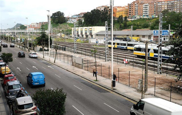 Imagen de la zona de los primeros terrenos ferroviarios liberados en la calle Castilla