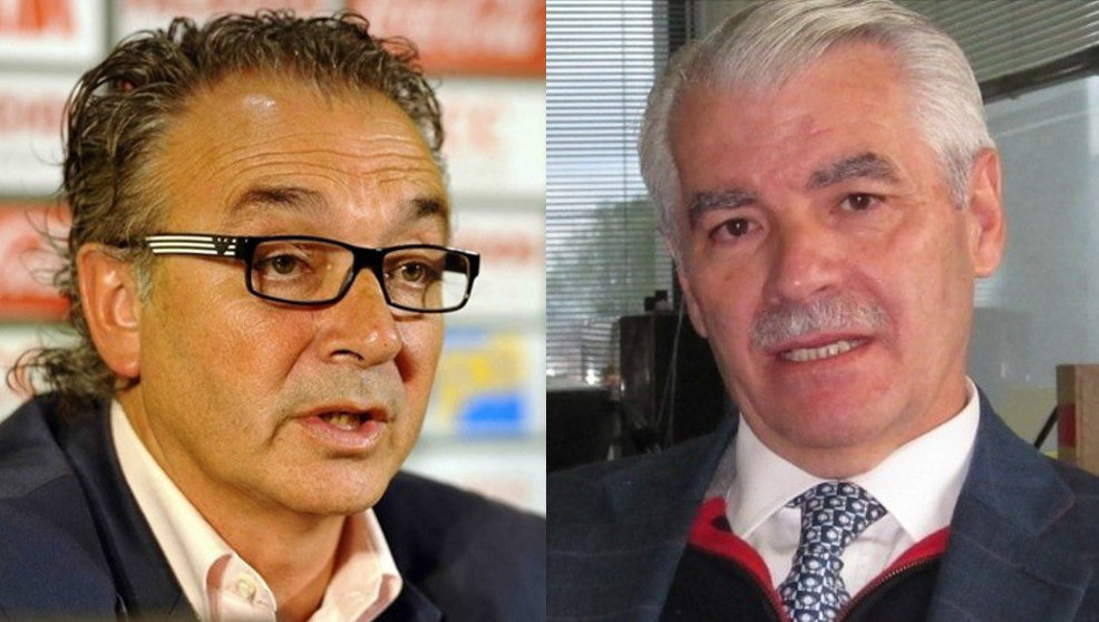 Los expresidentes del Racing Ángel Lavín y Francisco Pernía