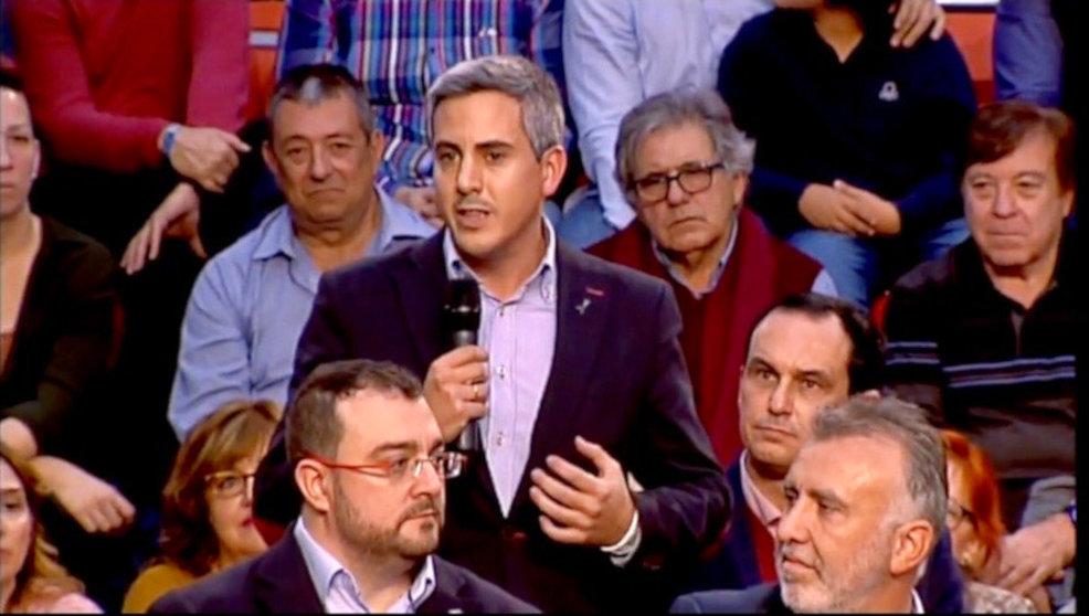 Pablo Zuloaga en su intervención en el Comité Federal del PSOE