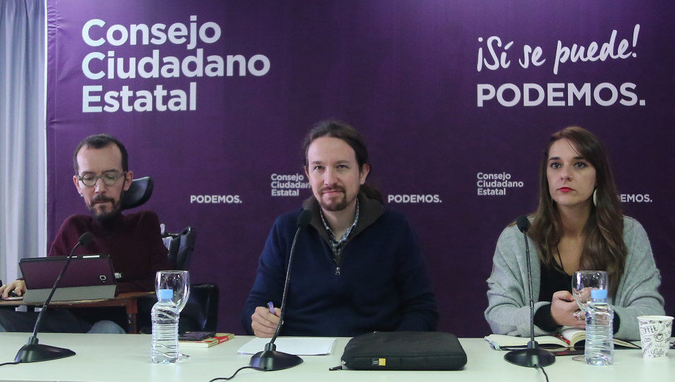 Pablo Iglesias, durante la reunión del Consejo Ciudadano de Podemos