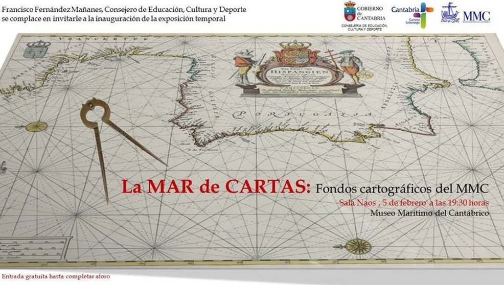 El Museo Marítimo arranca su programación de 2019 con una muestra sobre el arte de la cartografía
