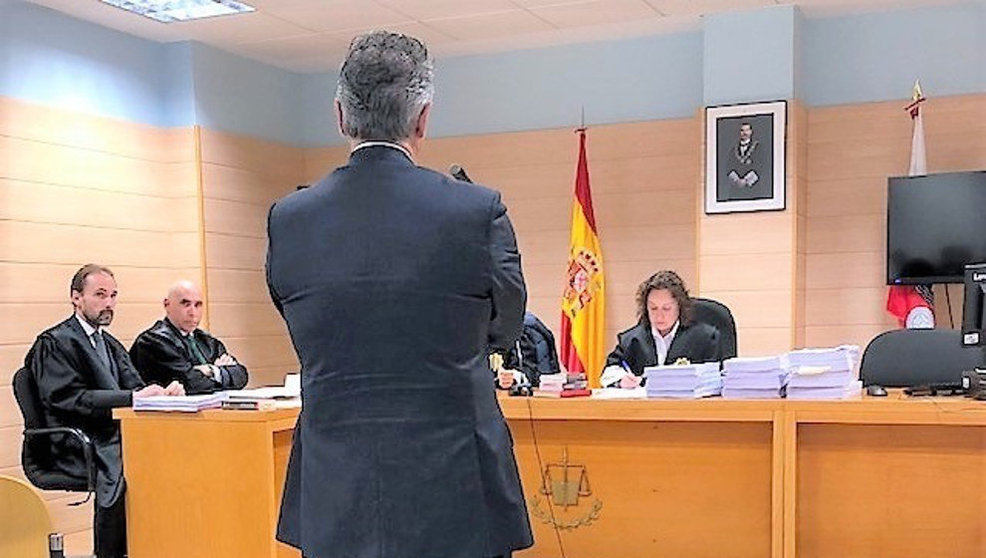 El expresidente del Racing, Ángel Lavín &#39;Harry&#39;, durante el juicio