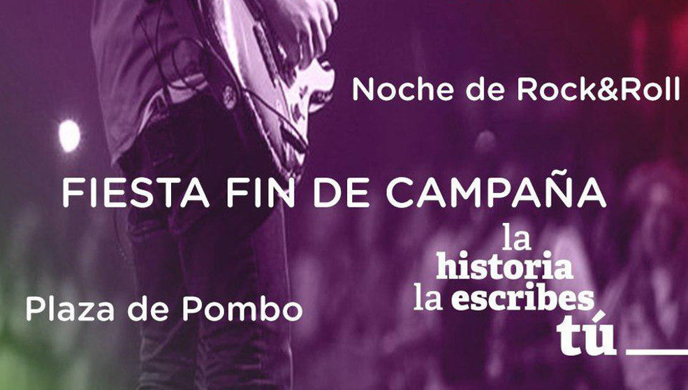 Podemos Cantabria celebra su fin de campaña en la Plaza de Pombo