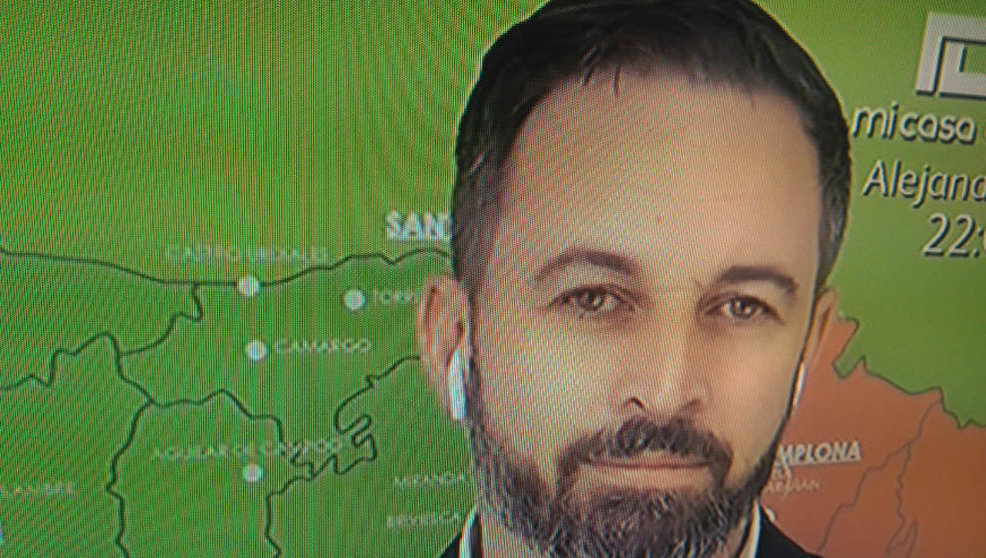 Mapa de Cantabria durante la intervención de Vox | Foto: Twitter