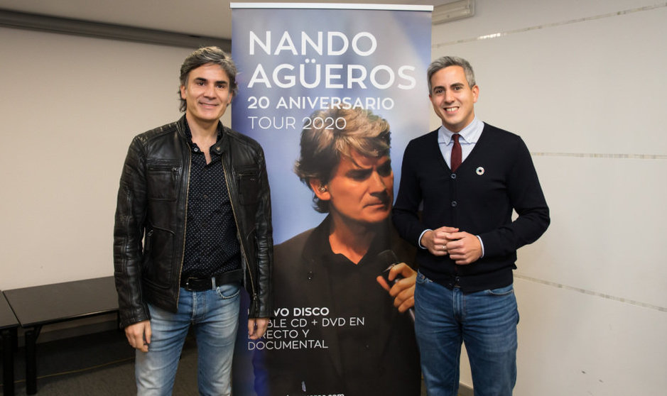 Nando Agueros con Pablo Zuloaga en la presentación