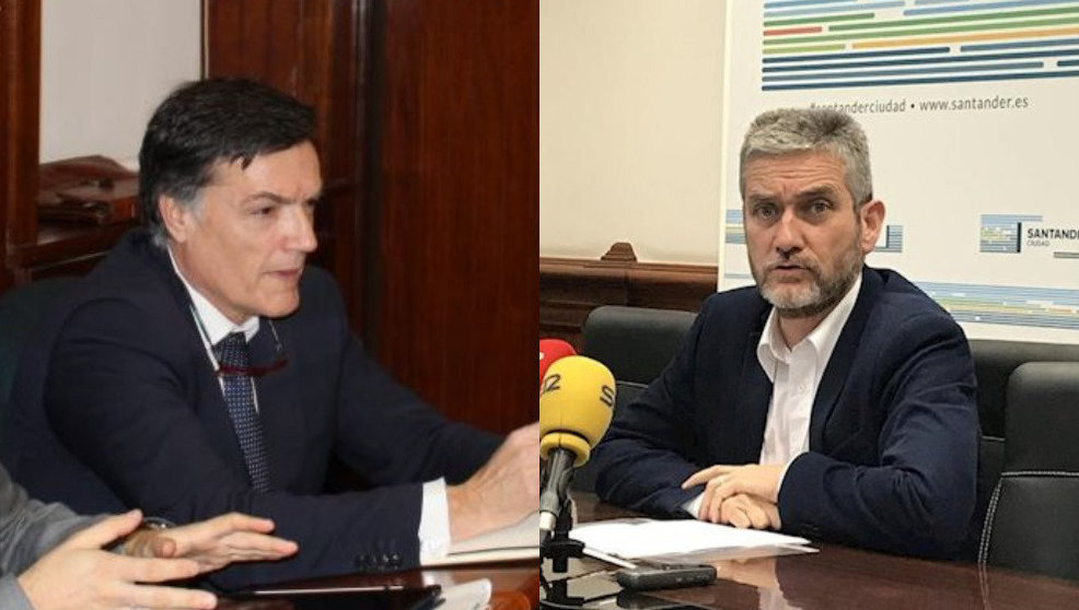 El concejal de Vox en Santander, Guillermo Pérez-Cosío, y el representante de Cs en la capital, Jaiver Ceruti
