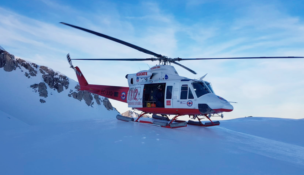 Imagen del helicóptero de rescate