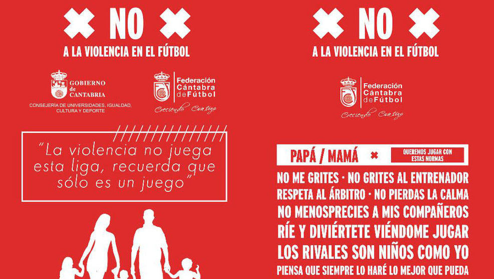 Cartel de la campaña contra la violencia en el fútbol