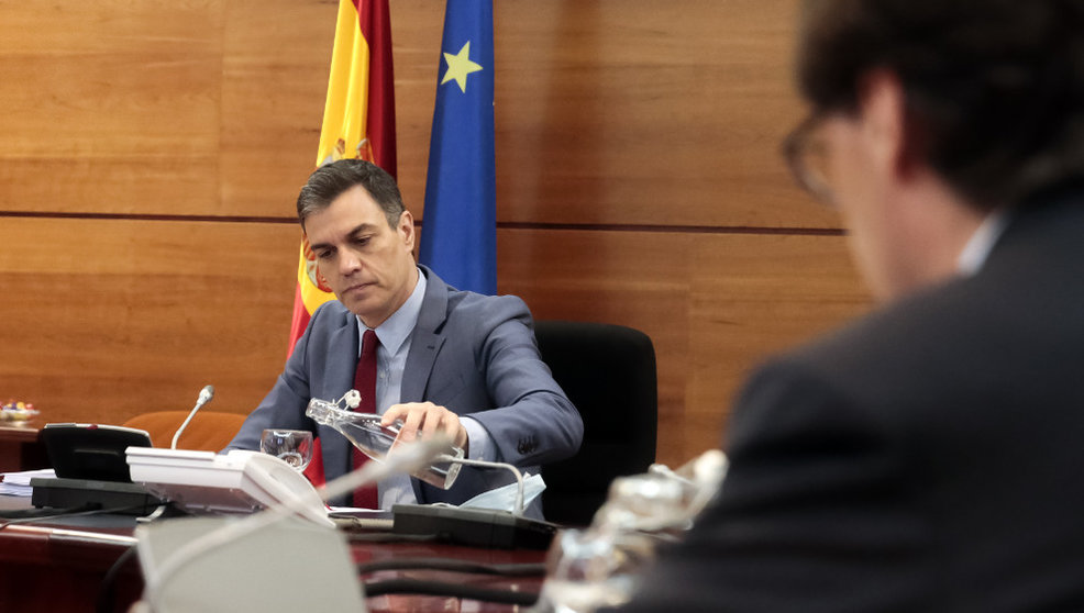 El presidente del Gobierno, Pedro Sánchez, preside el consejo de Ministros
