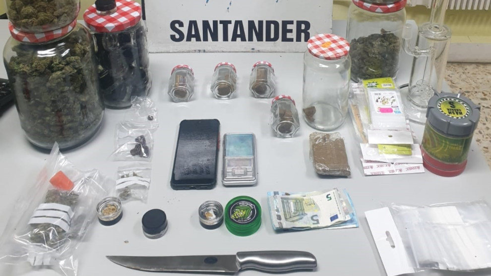 Drogas incautadas | Foto: Policía Local de Santander