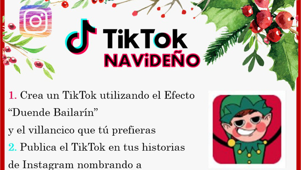 Cartel navideño TikTok