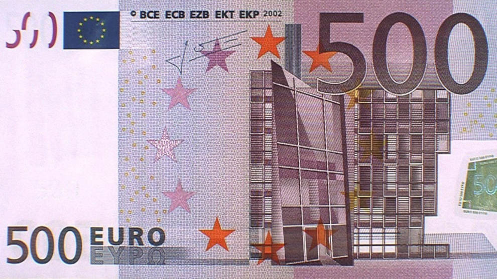 Los billetes de 500 euros siguen cayendo y permanecen en mínimos