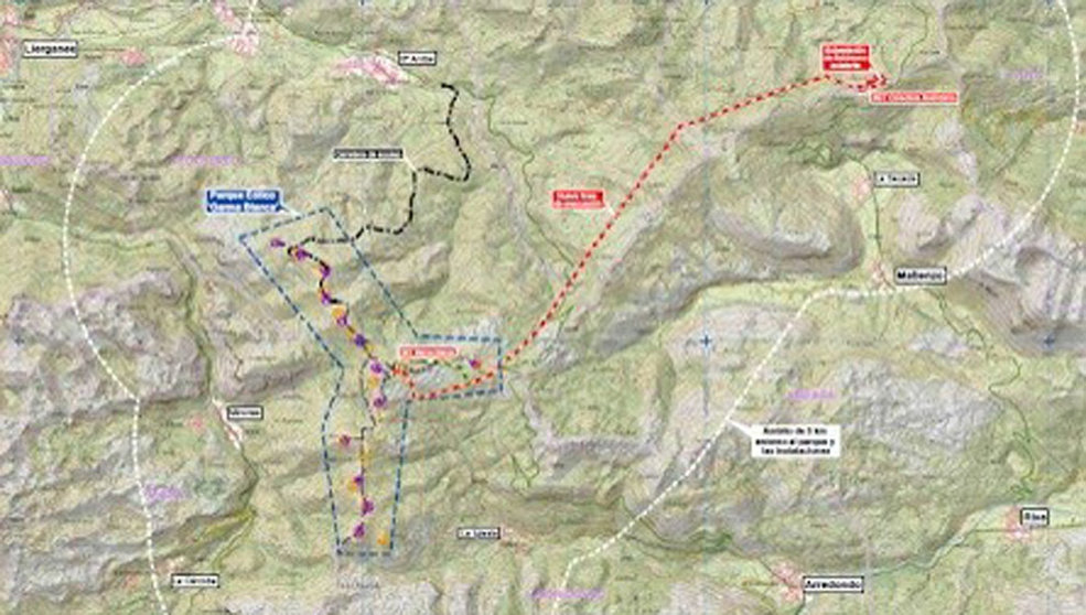 Mapa de ubicación de proyecto eólico Garma Blanca