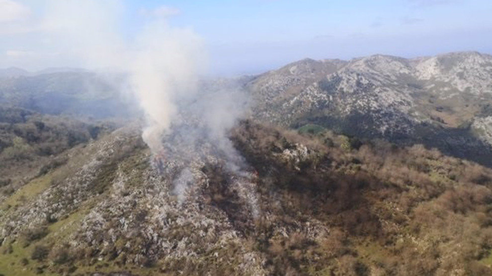 Incendio Forestal en Cantabria