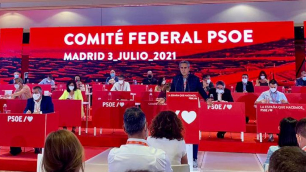 Pablo Zuloaga en el Comité Federal del PSOE
