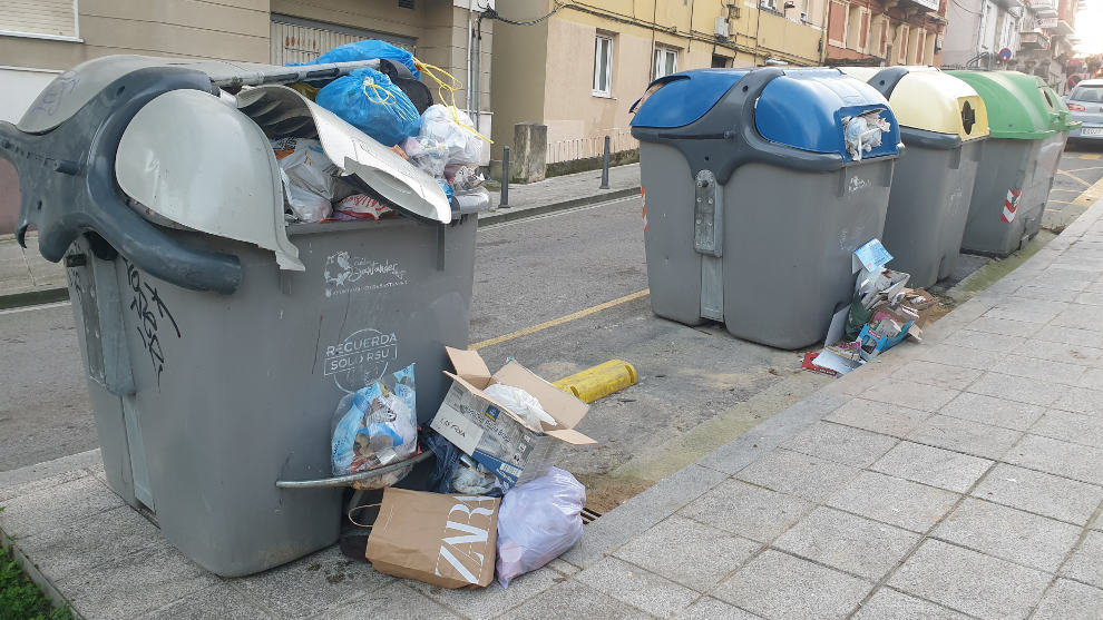 Contenedores de basura en Santander