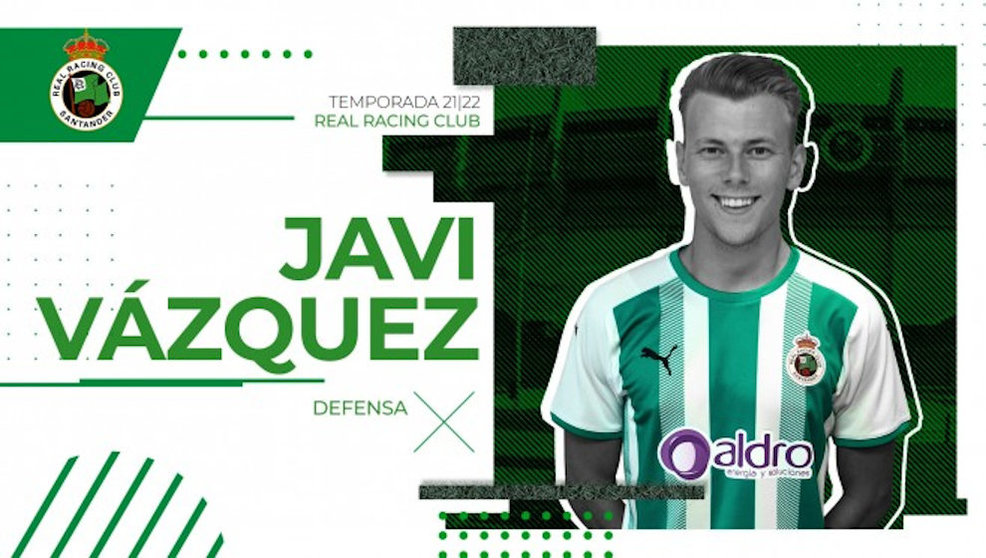 El nuevo jugador del Racing, Javi Vázquez