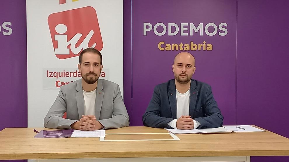 Luis del Piñal e Israel Ruiz Salmón, de Podemos e IU Cantabria