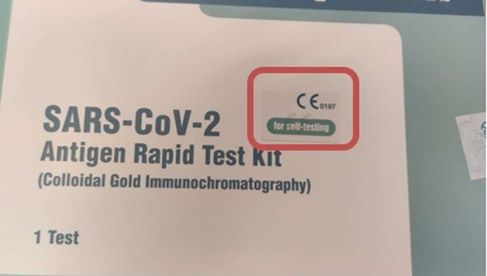 Test 'SARS-CoV-2 Antigen Rapid Test Kit que se comercializa como producto de autodiagnóstico pese a que está indicado para profesionales