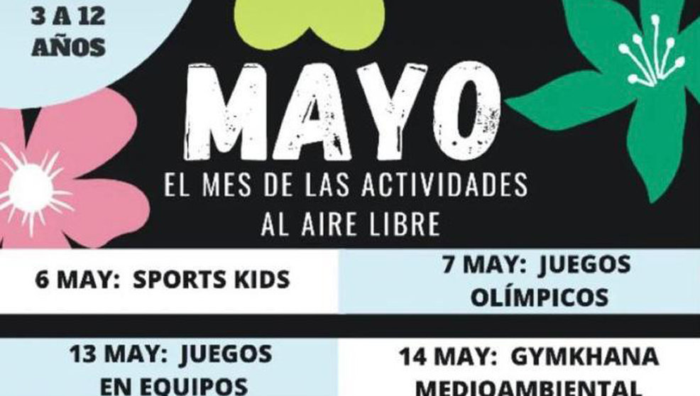 Cartel de las actividades de mayo