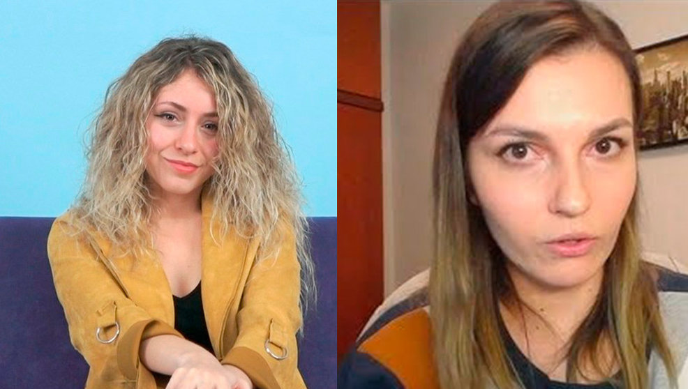 A la izquierda, la demandante, María Rubio, y a la derecha, la 'youtuber' Naya