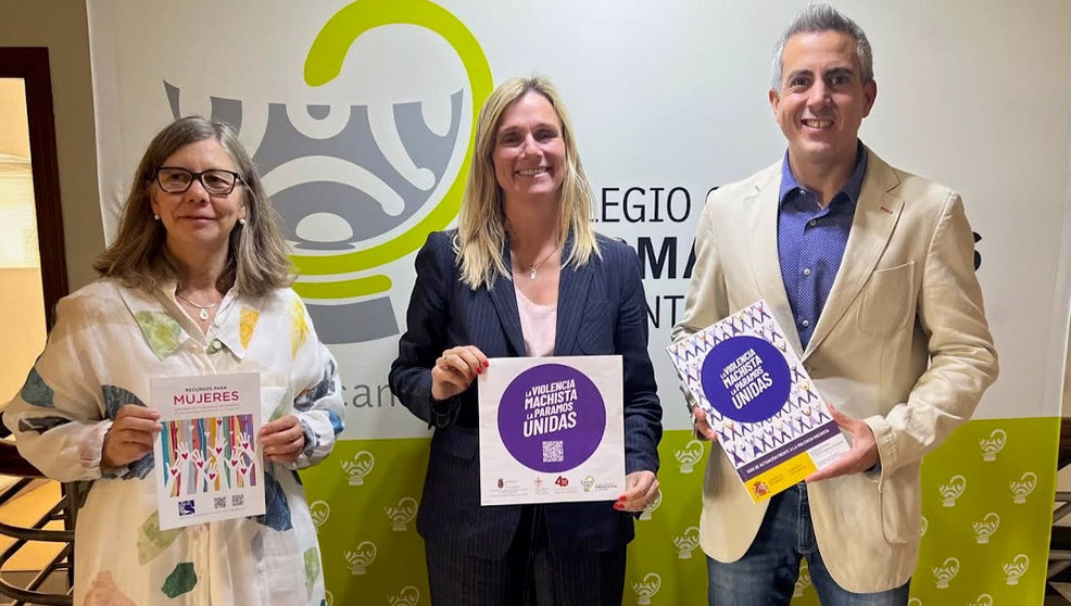 Consuelo Gutiérrez, Rita de la Plaza y Pablo Zuloaga presentan la campaña 'Punto Violeta'