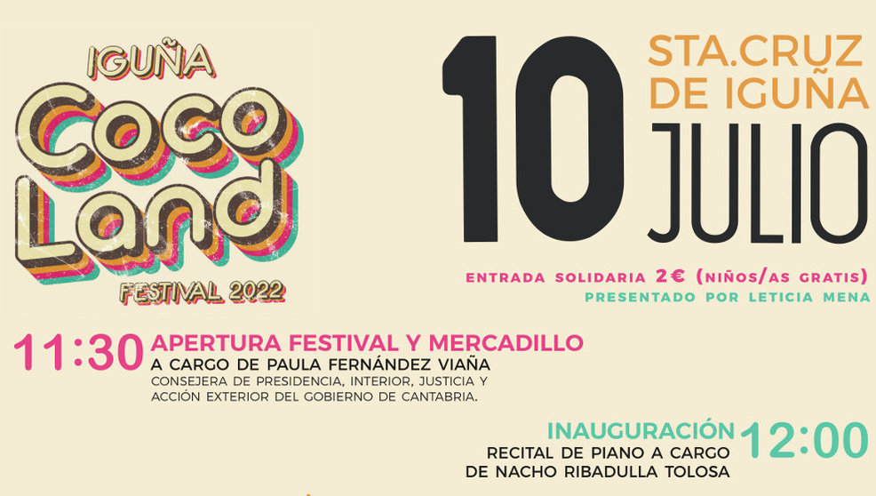 Detalle del cartel del I Iguña Cocoland Festival