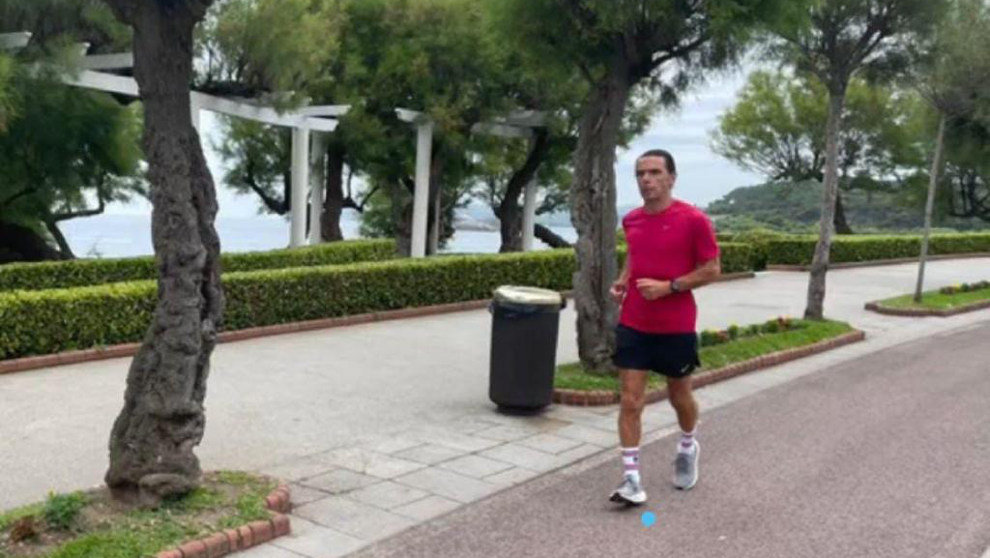 Aznar corriendo por Santander