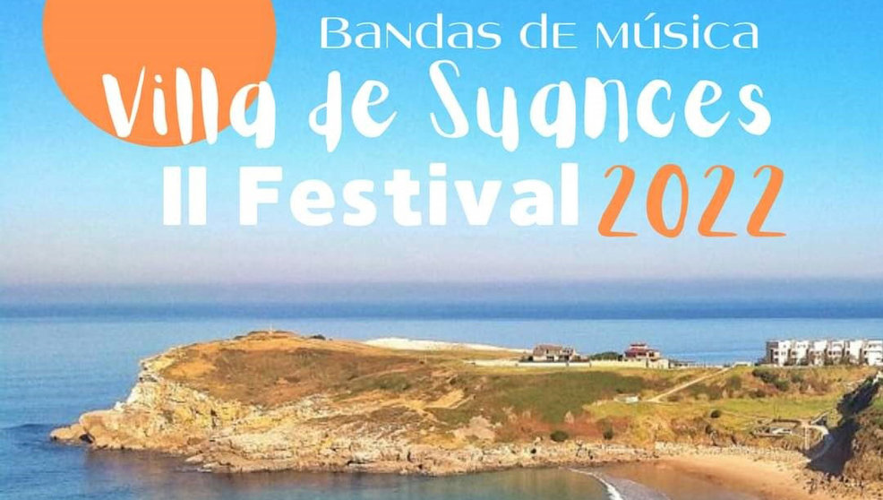 Cartel del II Festival de Bandas de Música Villa de Suances