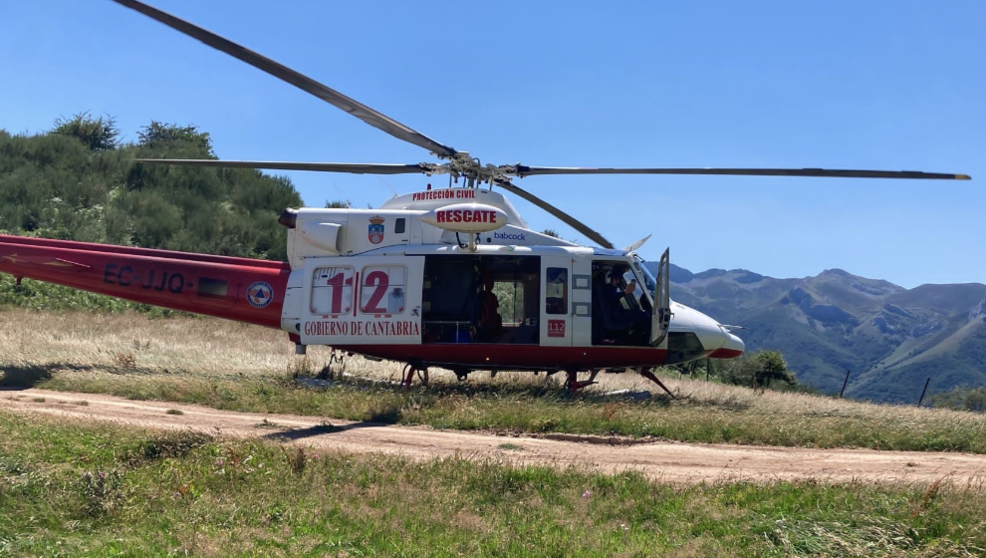 El helicoptero del Gobierno acudió al rescate