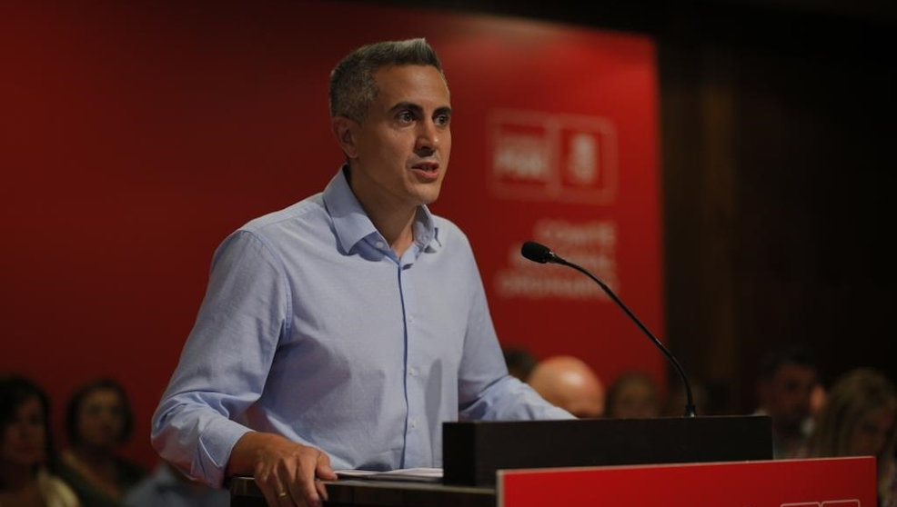 El secretario general del PSOE de Cantabria, Pablo Zuloaga, en el Comité Regional de su partido